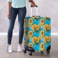 thumbnail image 4 of HELLHERO Sunflower Design Suitcase Cover Polyester Ammonia Quick Disassembly Elastic Luggage Suitcase Covers for Family, 4 of 7