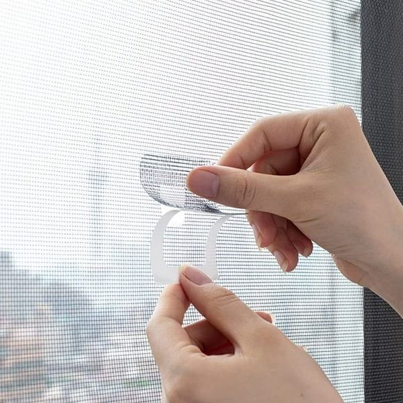 6 Pcs Window Screen Repair Kit, Door Window Screen Repair Tape, Strong Self-Adhesive Screen Tape Mesh Repair Waterproof, Used to Cover Window and Door Screens