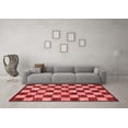 thumbnail image 3 of Ahgly Company Indoor Rectangle Checkered Red Modern Area Rugs, 5' x 7', 3 of 4