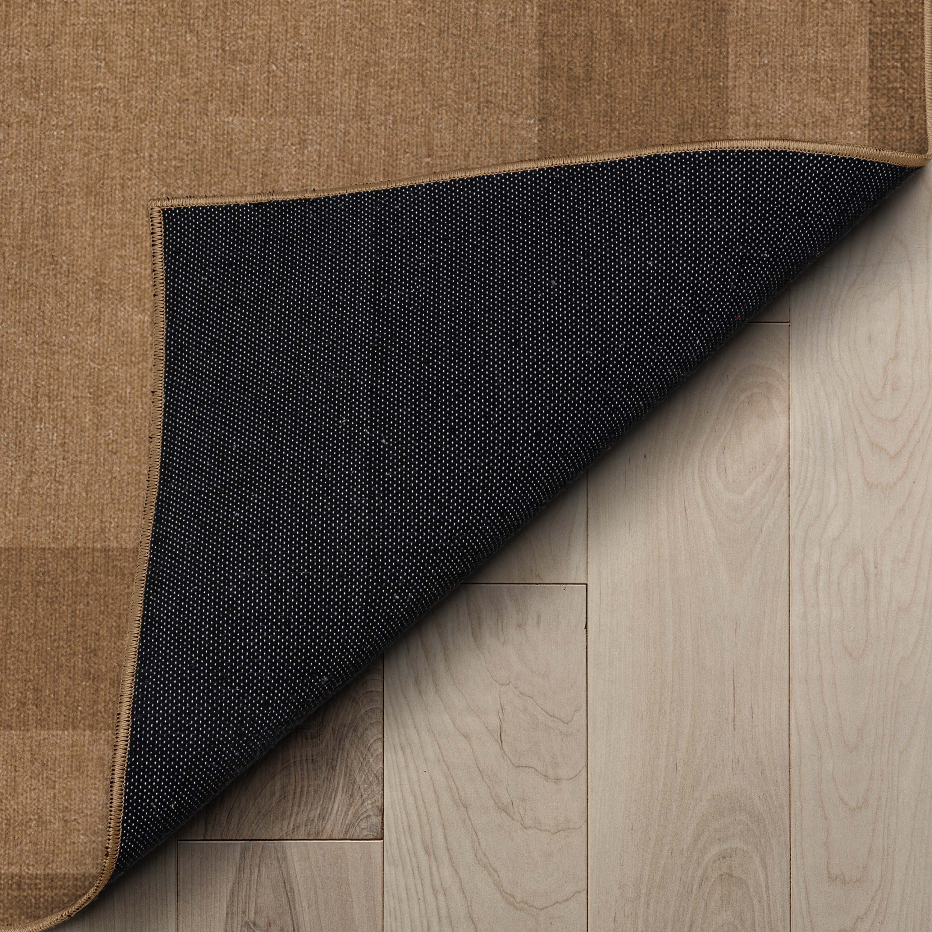 Well Woven Modern Plain Border Brown Flat Pile Easy to Clean 2'3" x 7'3" Runner Rug for Living Room Stairs Hallway and Kitchen