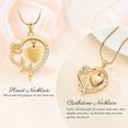 thumbnail image 3 of Personalize Urn Necklaces for Ashes - Rose Flower Heart Cremation Pendant Necklace Stainless Steel Urn Lockets Ashes Memorial Keepsake Jewelry Gifts for Women, 3 of 6