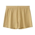 thumbnail image 6 of VBTAPA Men's Plaid Pajama Shorts Baggy Casual Boxers Shorts Daily Pj Sleep Bottoms Comfy Homewear Boxers Yellow XL, 6 of 6