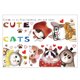 thumbnail image 1 of Toystoory Pegatinas de pared de gato bonito, pegatinas de pared de animales de dibujos animados para habitación de niños, decoración de Decoración del hogar, 1 of 6