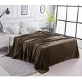 thumbnail image 4 of Brown Super Soft Warm Cozy Flannel Fleece Micro Plush Microfiber Bed Throw Blanket, 4 of 4