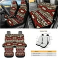 thumbnail image 3 of Yuyamidu Aztec Western Horse Car Seat Cover Full Set of 15 Auto Accessories Steering Wheel Cover Rearview Mirror Cover Keychain Wristlet Trash Bin Hanging Storage Bag Cup Holders Seat Belt Covers, 3 of 7