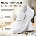 thumbnail image 4 of Qaltryn Wide Toe Sneakers for Women Breathable Mesh Slip-On Sneakers with Adjustable Strap Lightweight Comfort Sneakers Cushion Casual Womens Walking Shoes Non Slip Sole for Everyday Wear, 4 of 9
