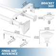 thumbnail image 6 of Urbanest Adjustable Double Curtain Rod Set Metal with Decorative Square Urn Finials, Heavy-Duty, 6 of 6