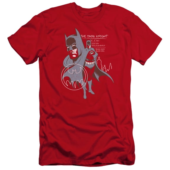 Batman Lean And Muscular-Hbo S/S Adult 30/1 T-Shirt-Red