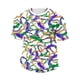 thumbnail image 3 of Ceisia Men's Mardi Gras Feather & Bead Print T-shirt Loose Fit Short Sleeve Round Neck Casual Summer Festival Tee Tops Purple XXXXL Gifts, 3 of 5