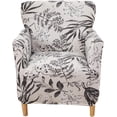 thumbnail image 1 of Housses de Chaise Extensibles avec Accoudoirs, Housse de Chaise d'Appoint Imprimée, Fauteuil Fleur, Housses de Fauteuil de Banquet Douces, Housses de Chaise Lavables pour Salon, Bureau, Réception, Lecture, Sofa, 1 of 7
