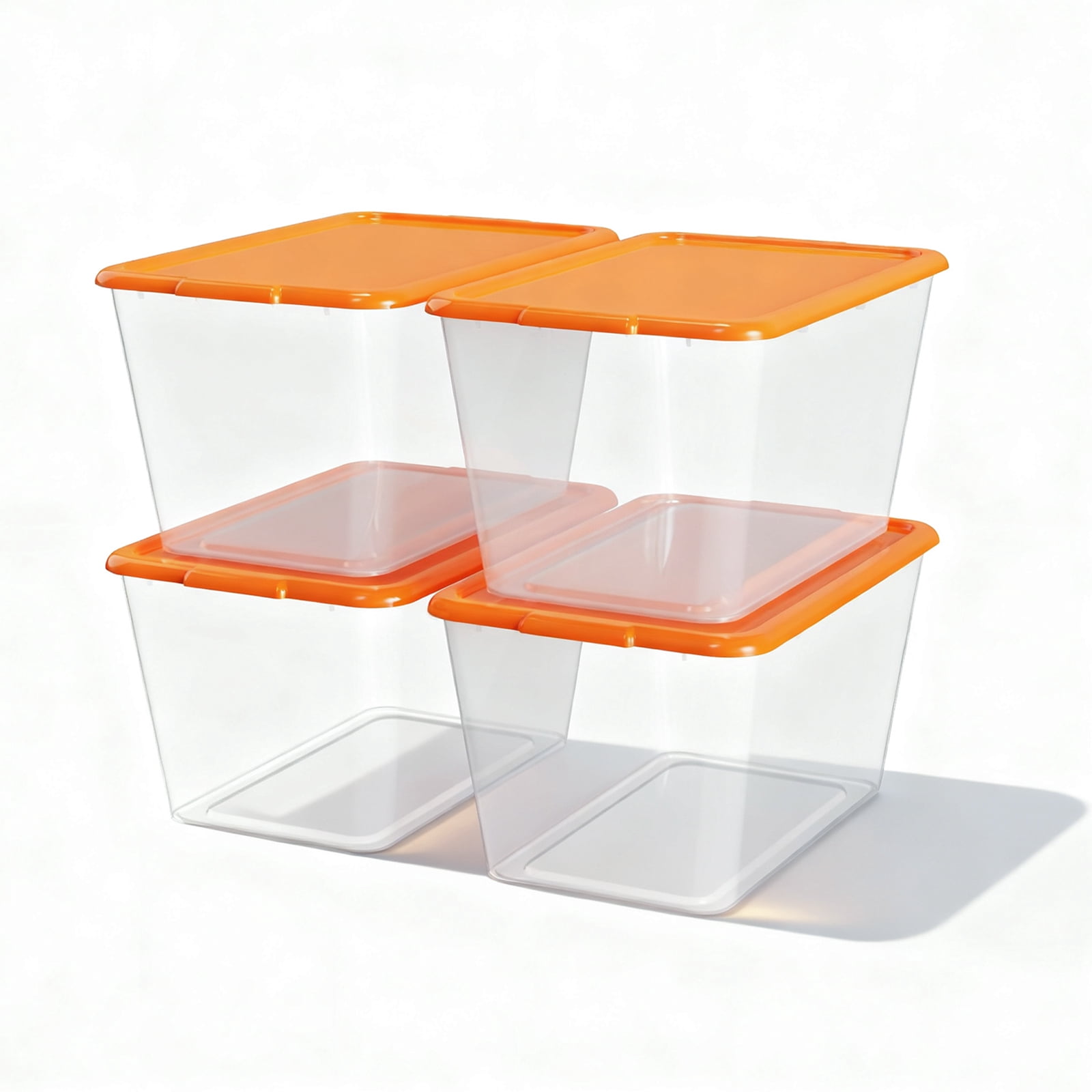 58 Quart-Orange&Clear