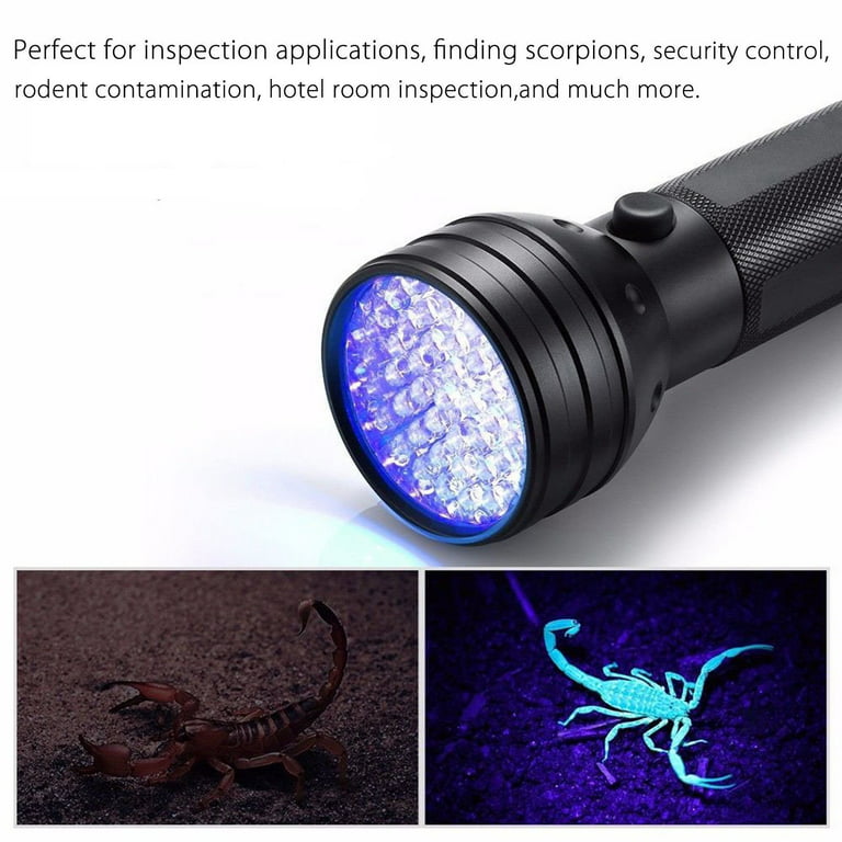GLBSUNION UV Flashlight Black Light, 128 LED 395 NM Ultraviolet Blacklight  Pet Urine Detector for Dog/Cat Urine, Dry Stains, Matching with Pet Odor  Eliminator for Home Hotel Camping Leaks Cosmetic 
