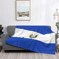 thumbnail image 2 of Yibo Retro Red and Blue Flags Blanket Flannel Soft and Comfortable Anti-static Bed Sofa Blanket, 2 of 6