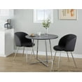 thumbnail image 3 of LumiSource Chrome Metal, Black MDF Canary Cosmo Dining Table, 3 of 6