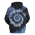 thumbnail image 2 of LAOLIUSN Novelty Tie Dye Style Hoodies for Men Spiral Streak Print Sweatshirt Pullover S-4XL, 2 of 7