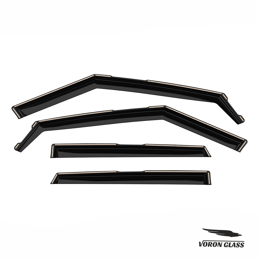 Voron Glass in-Channel Extra Durable Rain Guards for Kia Seltos 2021-2026, Window Deflectors, Vent Window Visors, 4 Pieces - 200313