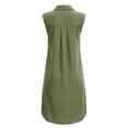 thumbnail image 7 of Bosfbaoi Women's Sleeveless Shirt Dress, Collared Button Front Solid Color Mini Dress, Lightweight Breathable Casual Sundress for Daily Wear, 7 of 7