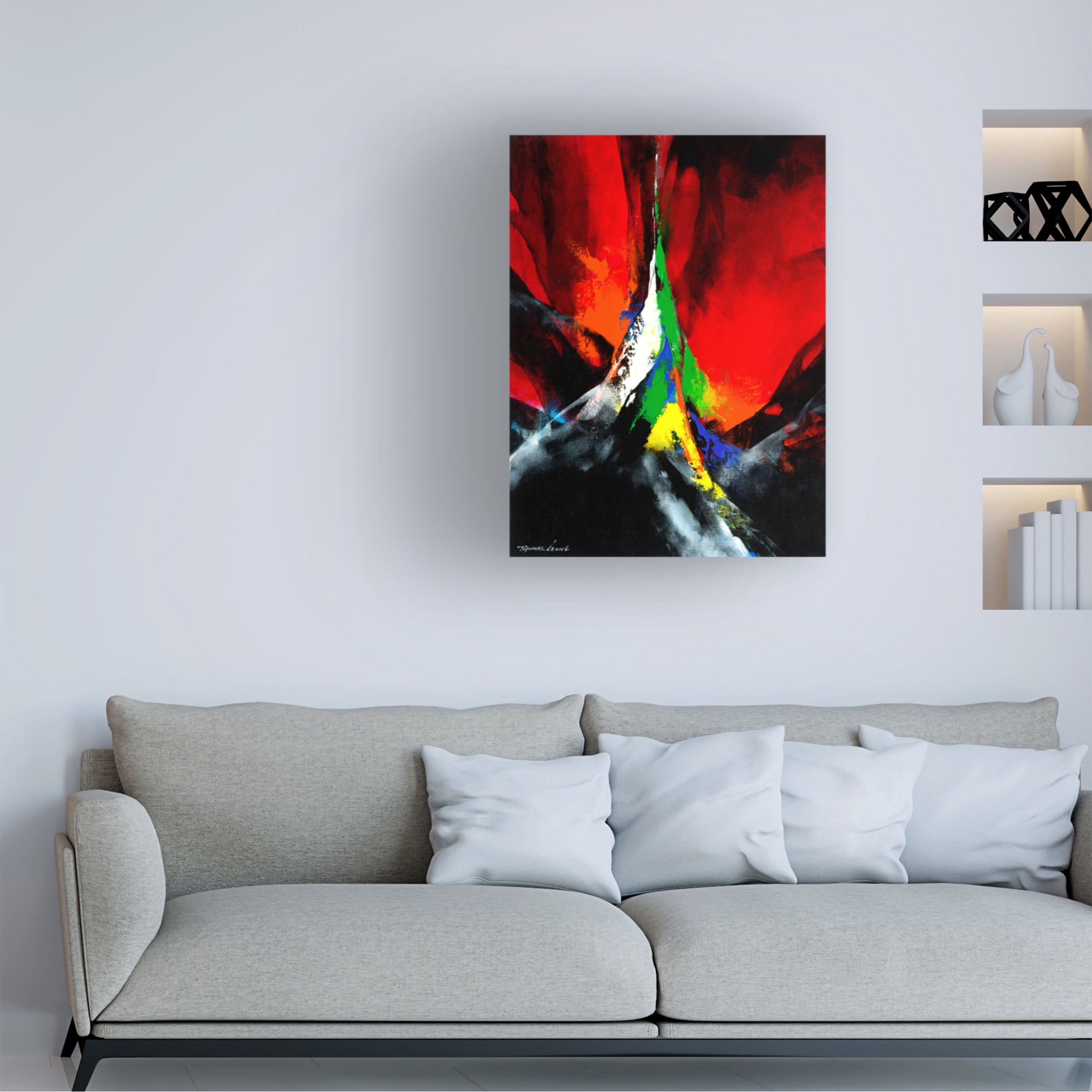 Canvas Wall Art - Thomas Leung 'Joyful II' Wall Art for Living Room, Bedroom, or Office Décor by Trademark Fine Art - 14 x 19 Inches