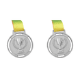 thumbnail image 2 of DQrwqpou Medalla Antorcha Souvenir Premio Competencia Deportiva Aleación Zinc Con Correa (Plata), 2 of 8