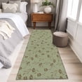 thumbnail image 4 of 2'x6' Rug Runners for Hallways Kitchen, Sage Green Floral Non Slip Entryway Beside Floor Carpet Runner, Vintage Spring Botanical Flowers Washable Laundry Room Bedroom Throw Rugs Mat for Family Pet, 4 of 8