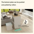 thumbnail image 2 of Storage Cabinet, Robot Vacuum Stand Cabinet with 360° Rotating Universal Wheels, Adjustable Shelf, Sweeping Robot Storage Rack with Doors and Drawers, for Living Room, Hallway, Entryway, Antique White, 2 of 7