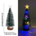 thumbnail image 6 of Selrti Mini Christmas Tree Small Artificial Snow Flocked Pencil Tree with LED Lights Tabletop Tree Ornaments with Wooden Base for Xmas Home Decor, 6 of 7