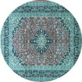 thumbnail image 1 of Ahgly Company Indoor Round Persian Light Blue Traditional Area Rugs, 3' Round, 1 of 4