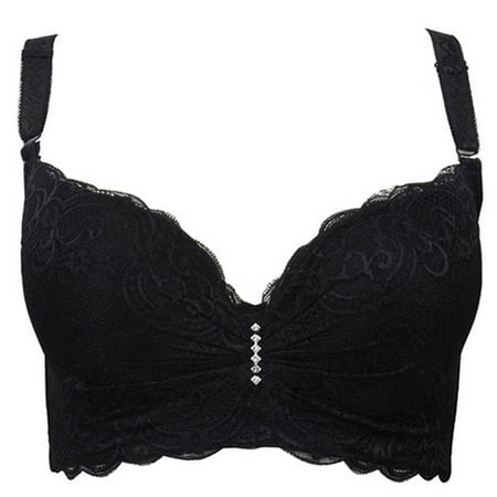 

NLAGER Bra Lady Quick-drying Lace Bra Underwear Push-Up Padded Underwire Brassiere