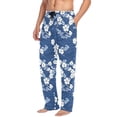 thumbnail image 2 of FORMRS Mens Pajama Pants with Pockets Cotton Sleepwear Lounge Bottoms Sizes S-2XL, Floral Ocean Waves, 2 of 7