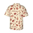 thumbnail image 3 of Easygdp Red Wine Men's Hawaiian Shirts Print Lapel Short Sleeve for Beach, vacation, party, casual occasions - XX-Large, 3 of 9