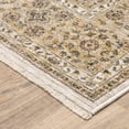 thumbnail image 5 of 8' X 11' Ivory And Gold Oriental Power Loom Stain Resistant Area Rug With Fringe, 5 of 5