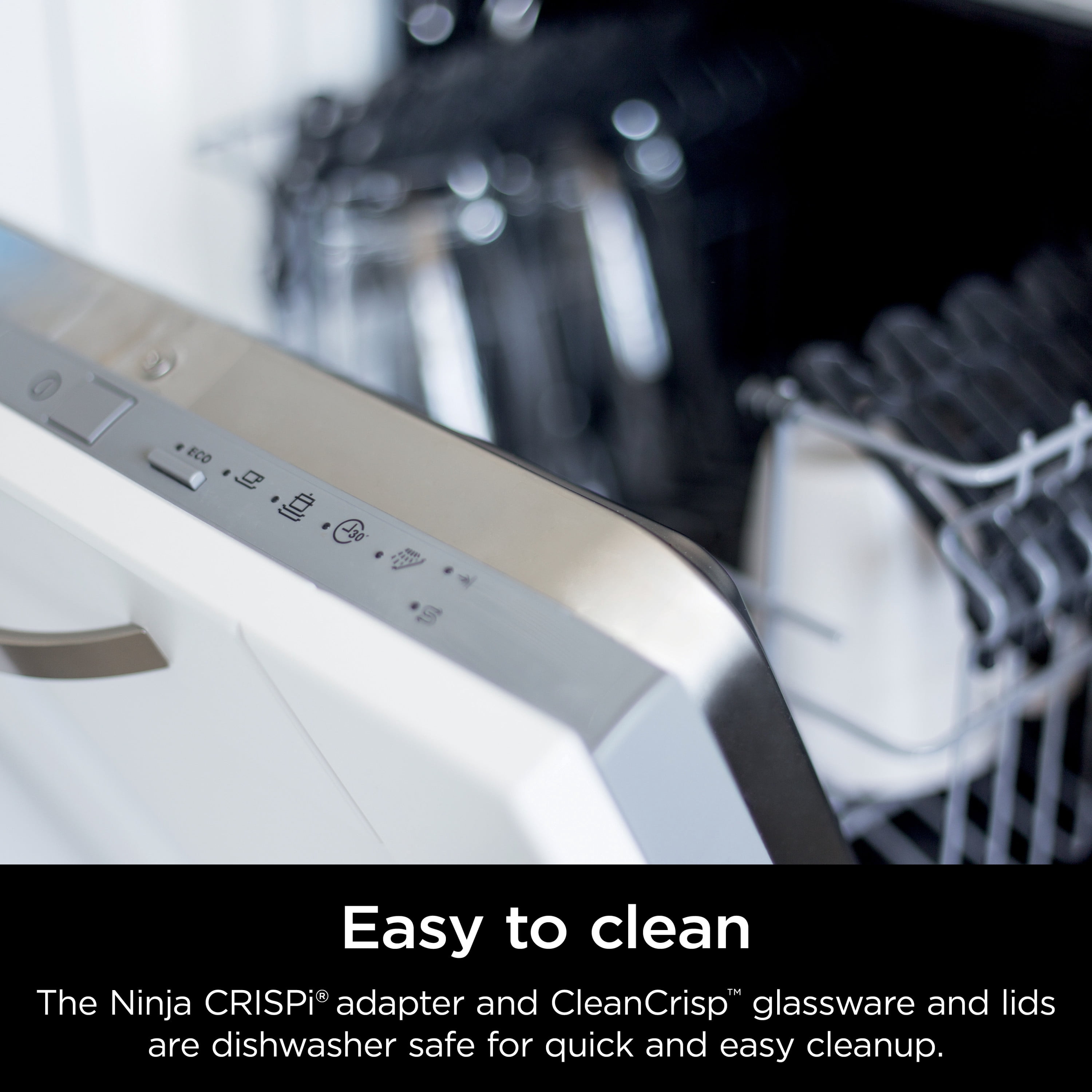 Ninja Crispi Glass Air Fryer 4-Qt, 3-in-1, Air Fry Recrisp, Portable, Dishwasher Safe, FN100RD Red