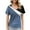 Navy, variant on Short Sleeve Shirts for Women, Womens Casual V Neck Tops Loose Fit Color Block Shirts Short Sleeve Striped Button Down Tees Blouses for Summer