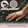 thumbnail image 6 of ODIKA 3'x5' Washable Accent Rug Pet Friendly, Non-Shedding Mat Dark Green Gold Celestial Floral Design Intricate Moon and Star Motif with Accents for Bedside, Nursery Room, 6 of 7