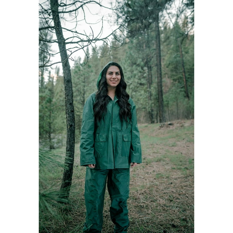 Stansport 3-Piece Deluxe Rainsuit - Green - Walmart.com