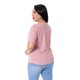 thumbnail image 3 of Blusa Bocarosa lisa de manga corta y detalle de abertura en escote. BOCAROSA Ma002/blusa/argolla en escote, 3 of 3