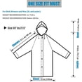 thumbnail image 6 of Cfowner Raincoat for Adults, 2 Pack Portable EVA Rain Coats Reusable Rain Poncho with Hood and Elastic Cuff Sleeves, 6 of 6