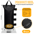 thumbnail image 2 of Ikerall Canopy Weights Bag Leg Weight for Pop up Canopy Tent, Sand Bags for Patio Umbrella Instant Outdoor Sun Shelter (4 Pack - Black), 2 of 12