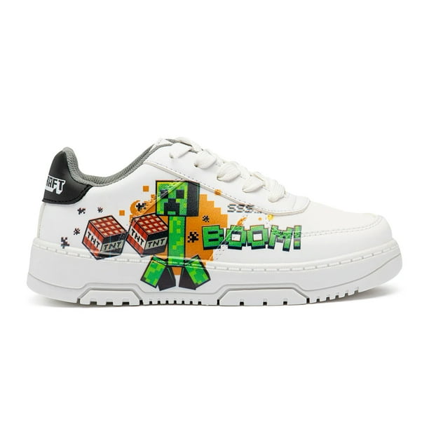 Calzado Yuyin Tenis Niños Minecraft MI3070 Blancos