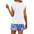 thumbnail image 6 of WIHOLL Two Piece Lounge Sets for Women Trendy Summer Clothes Pleated Tops Skort Vacation Cruise Workout Outfits, 6 of 11