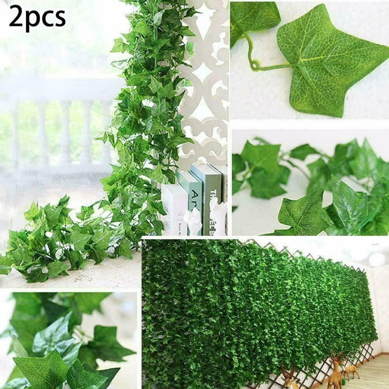 2Pcs Artificial Fake Vine Hanging Garland Plant Home Outdoor Green