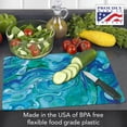 thumbnail image 5 of Cut N' Funnel "Blue Fluidity" 1 Pack Designer Flexible Plastic Cutting Board Mat 15" by 11.5", 5 of 8