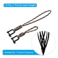 thumbnail image 3 of Wrist Lanyard with D Ring Screw in Shackle Badge Cord Keychain U Shape Metal Clasp, Camouflage Beige 2 Pack, 3 of 5