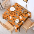 thumbnail image 2 of Halloween Cats and Brooms Pattern Square Tablecloth,Waterproof Square Table Cover,Wipeable Spillproof Washable Table Cover for Home Kitchen Party Decor 42"X42"(107x107cm), 2 of 6