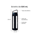 thumbnail image 2 of Botella De Vidrio Para Agua Bebidas Tapa De Bambu Silicona Xtellar Color Negro, 2 of 4