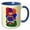 Blue/White, variant on 3drose, Circus Clown, 11oz Two-tone Yellow Mug
