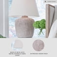 thumbnail image 2 of Signature Design by Ashley Danry Distressed Cream Table Lamp, Metal Base with Fabric Shade, 3-Way Switch, 2 of 6