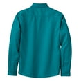 thumbnail image 6 of Womens Long Sleeve Easy Care Cotton/Polyester Shirt Teal Green XS, 6 of 6