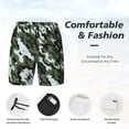 thumbnail image 3 of Mens Army Camouflage 2 in 1 Quick Dry Swim Trunks with Compression Liner Beach Shorts, 3 of 6