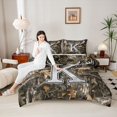 thumbnail image 4 of Castle Fairy Personalized Initial K 3 Pieces Queen Comforter Set for Teens Adults,Jungle Wildlife Deer Ultra Soft Bedding Sets,Vintage Tree Branches Bedding Comforter Set Breathable, 4 of 8